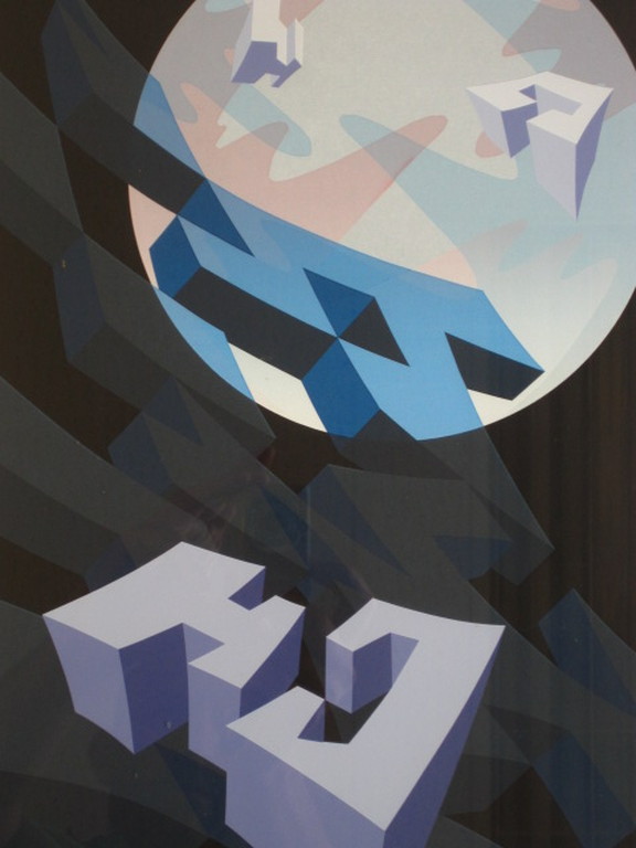 Typisch Abstract Geometrisch werk van Hans Klaui (1945-) gesigneerde Litho   kopen? Bied vanaf 1!