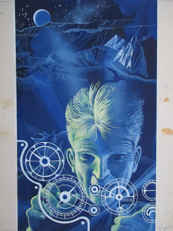 Eppo Doeve, gouache, ontwerp voor het boek "De Tijdmachine" van H.G. Wells verkocht voor € 155!