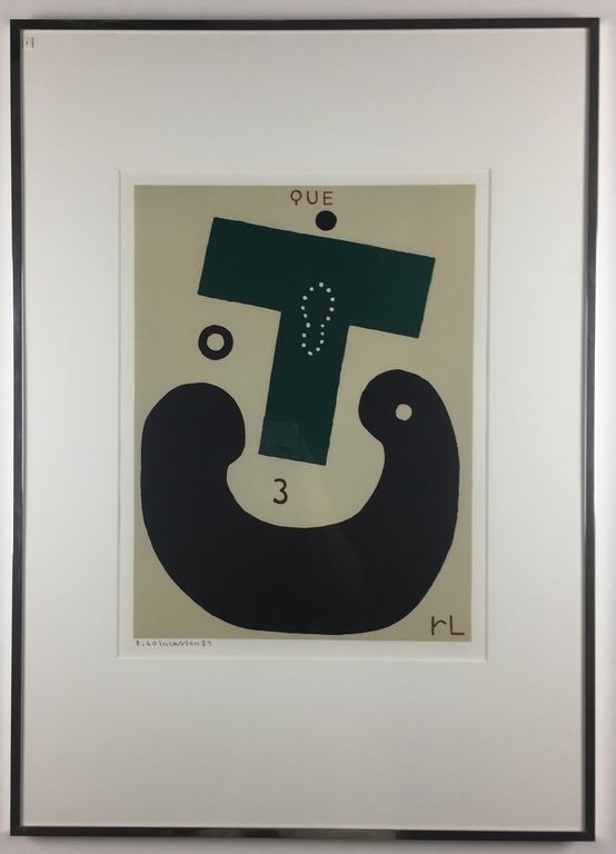Reinier Lucassen, zeefdruk, 'Que O 3', 1989 (INGELIJST) kopen? Bied vanaf 179!