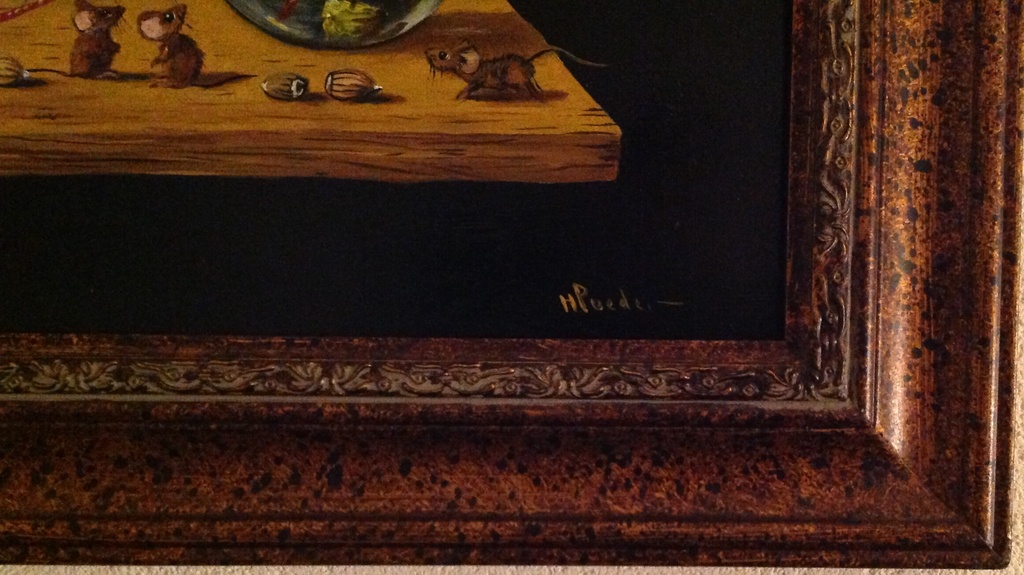 Henk Poeder stilleven met speelse muisjes kopen? Bied vanaf 79!