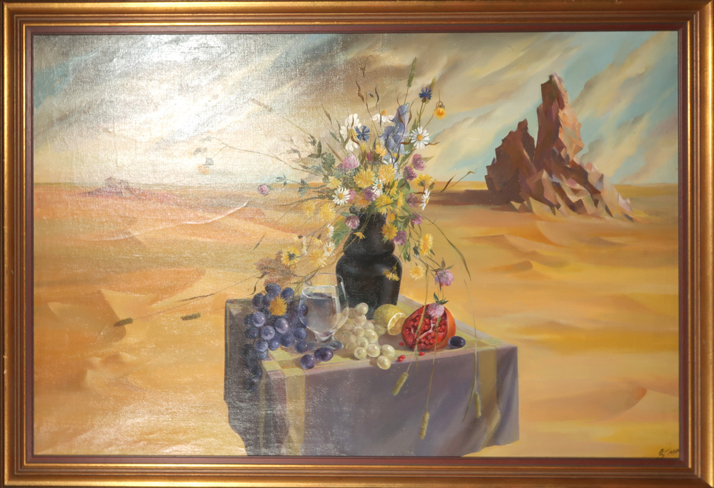 Onbekende kunstenaar: Acryl op doek, Stilleven - Ingelijst kopen? Bied vanaf 100!