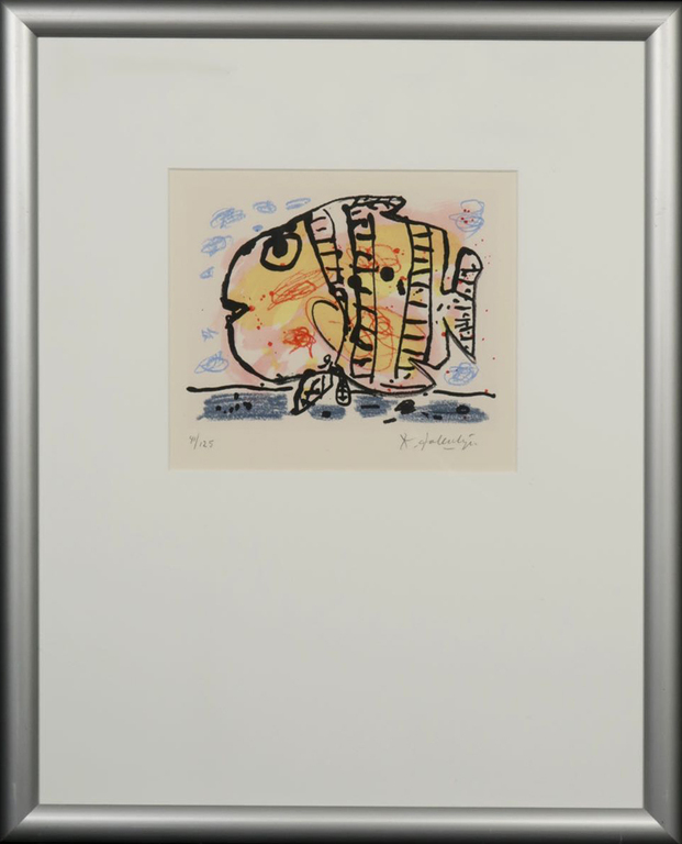 Kees Salentijn: Zeefdruk, Zonder titel - Ingelijst kopen? Bied vanaf 20!