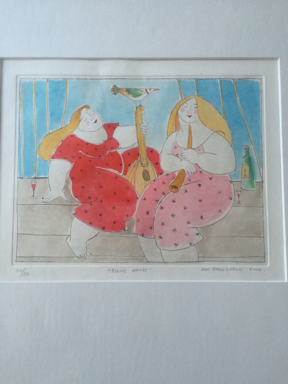 zeefdruk van Ada Breedveld (nieuw in plastic) verkocht voor € 75!