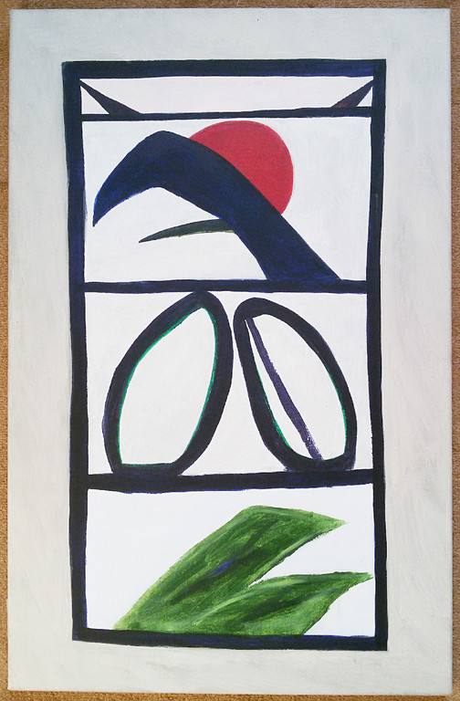 Hans Landsaat - Stapeling, acrylverf op doek kopen? Bied vanaf 225!