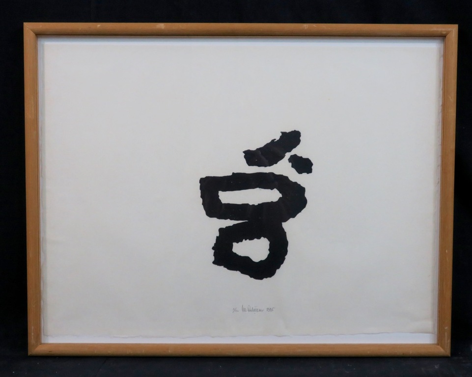 Cees Andriessen: Houtsnede, Z.T. (Zwart) - Ingelijst kopen? Bied vanaf 35!