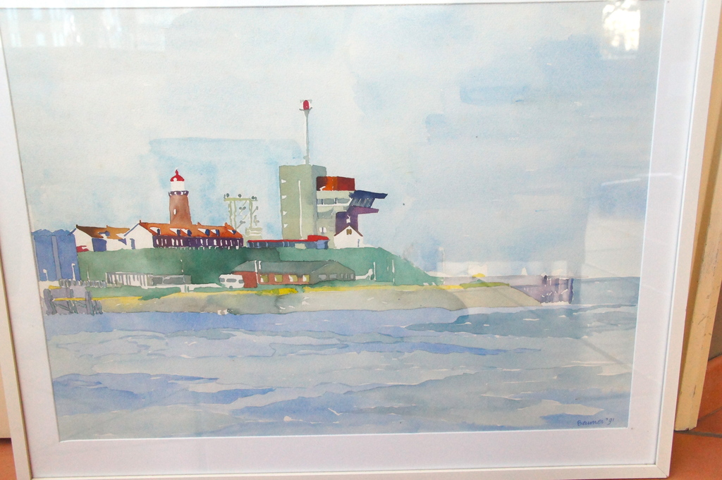 Beumer Ron - Havenhoofd van IJmuiden - aquarel kopen? Bied vanaf 65!