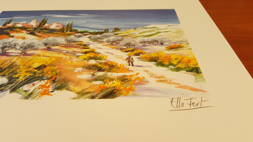 Ella Fort, Eenzame wandelaar, Schitterende Kleuren Lithografie kopen? Bied vanaf 1!