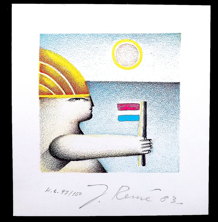 Jörg REMÉ  - 2x gesigneerde litho + boek: Reiziger in tijd en ruimte kopen? Bied vanaf 1!