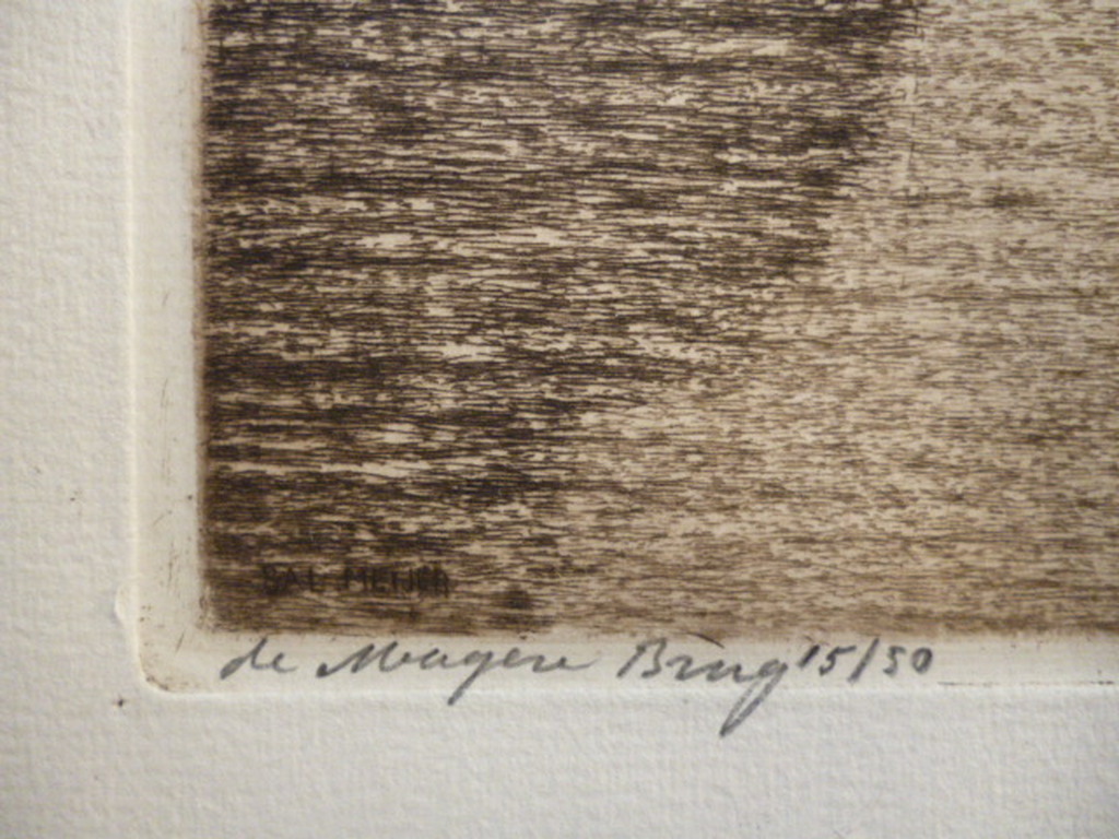 Sal Meijer - ets - De Magere Brug, Amsterdam kopen? Bied vanaf 225!