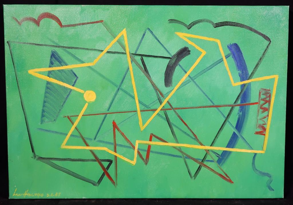 Jan van Holthe: Olieverf op doek, Figure javne sur vert kopen? Bied vanaf 1!