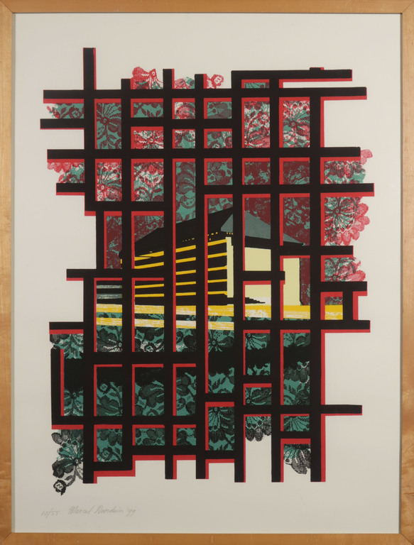 Marcel Doorduin: Zeefdruk, Honey's house - Ingelijst kopen? Bied vanaf 1!