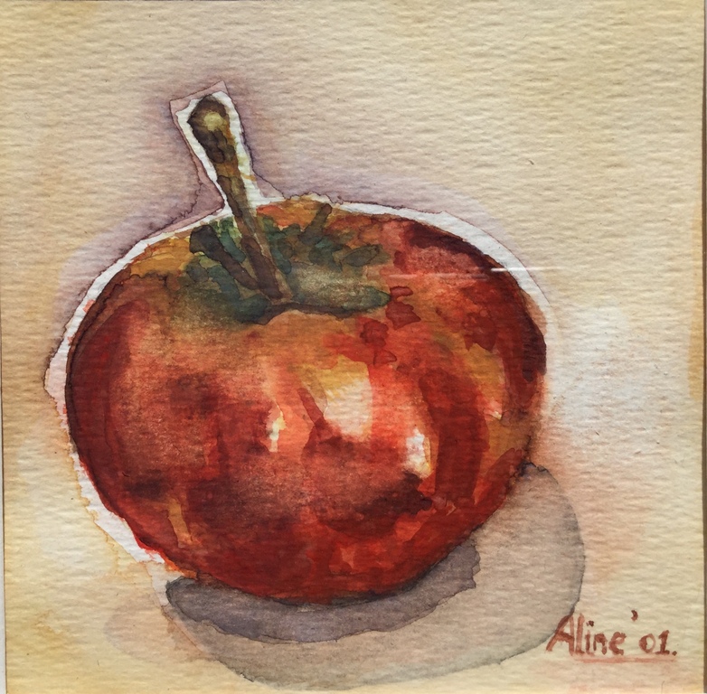 Aquarel: Appel, Kunstenaar onbekend (Aline) kopen? Bied vanaf 1!