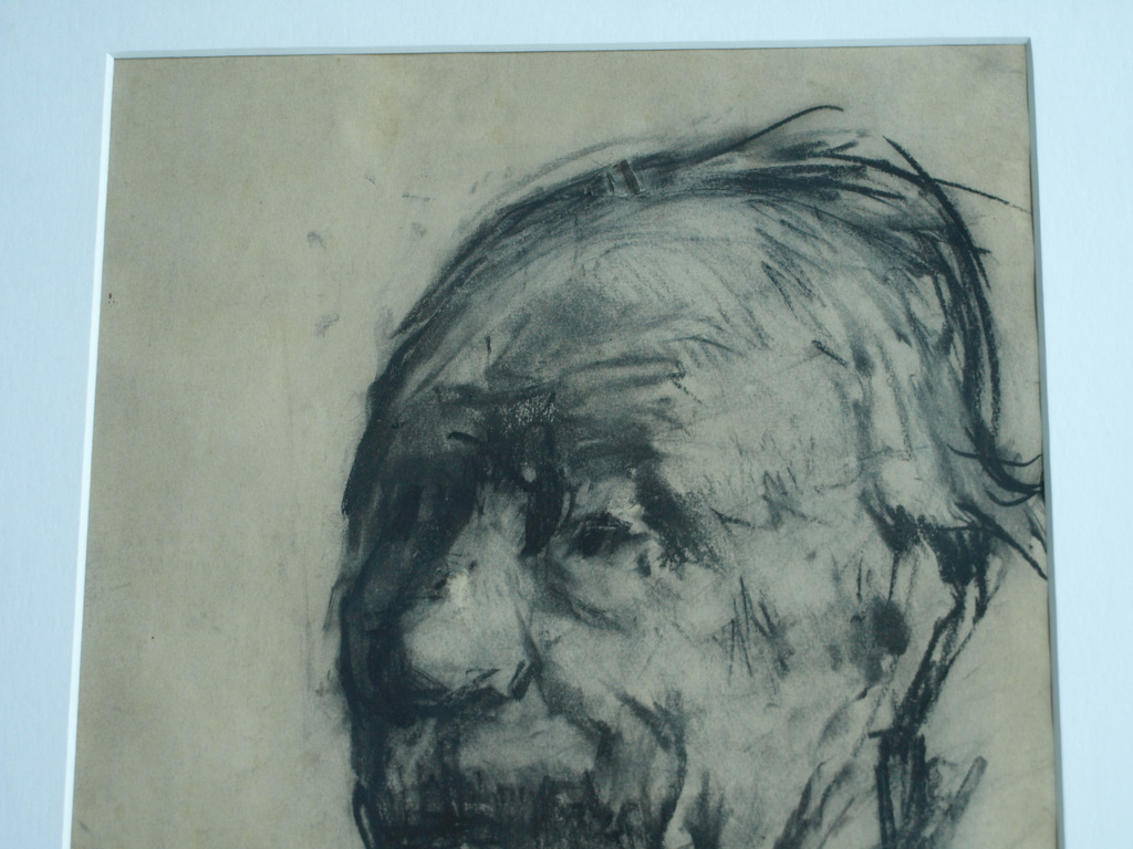 Kees Verwey â�� Houtskool , Zelfportret - gesigneerd & ingelijst â�� 1968 kopen? Bied vanaf 300!