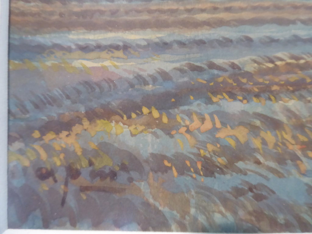 Mochtar Apin (1923-1994) , aquarel ingelijst, rijstveld kopen? Bied vanaf 78!