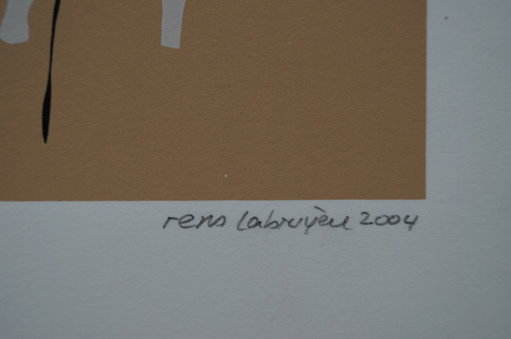 Rens Labruyere - gesigneerde zeefdruk - beach end kopen? Bied vanaf 20!