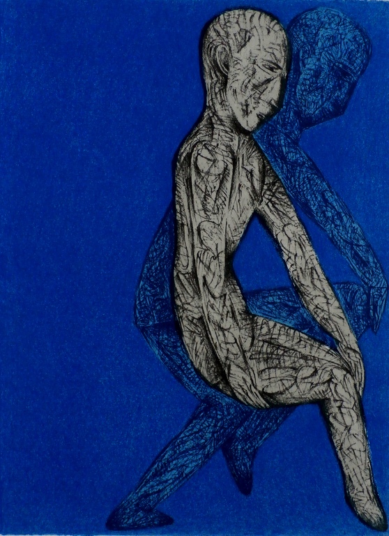 Kees Spermon - kleurenlitho: a voice... imagine- 1988 verkocht voor € 55!