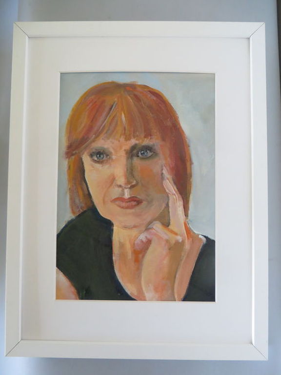 Portret Liesbeth List - Acryl op canvas - in wit houten lijst kopen? Bied vanaf 1!