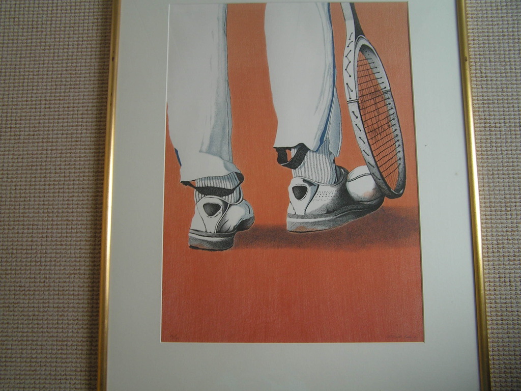 Ronald Sales - Ronals Sales (Amsterdam 1946): Zeefdruk, Oprapen van de bal 1989. kopen? Bied vanaf 1!