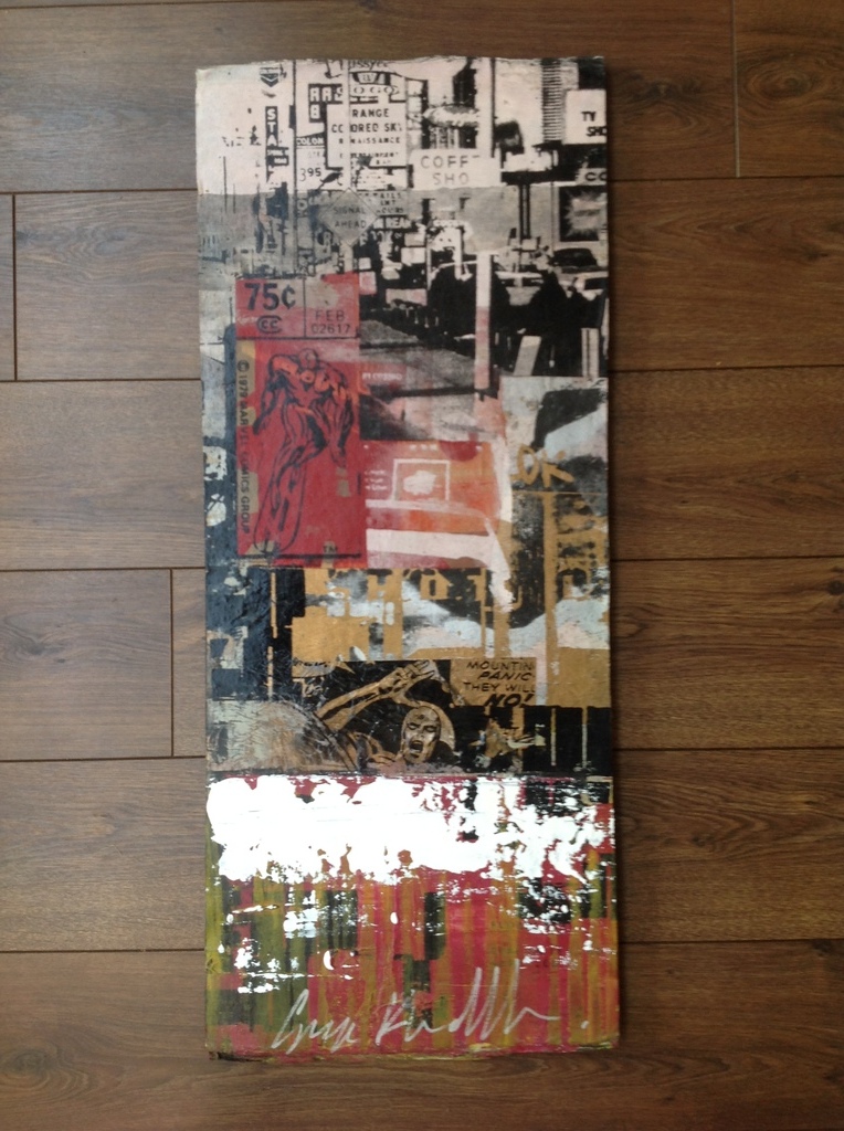 George Heidweiller, origineel op dik karton, cityscape verkocht voor € 250!