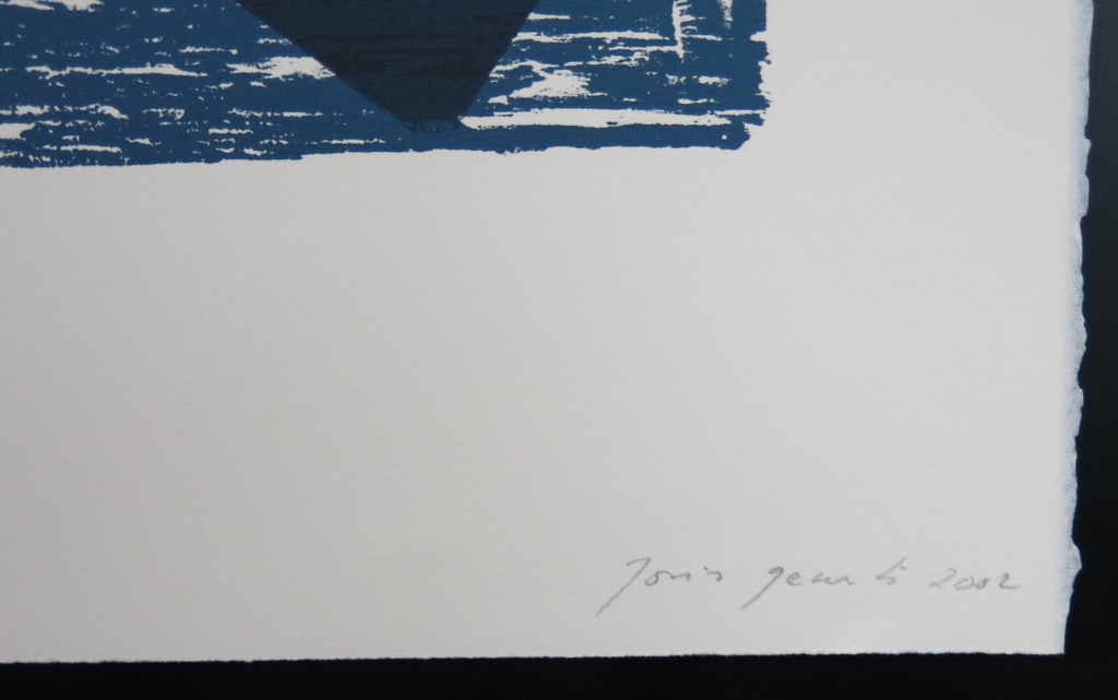 Joris Geurts: Houtsnede, zonder titel (Blauw/Zwart) kopen? Bied vanaf 20!