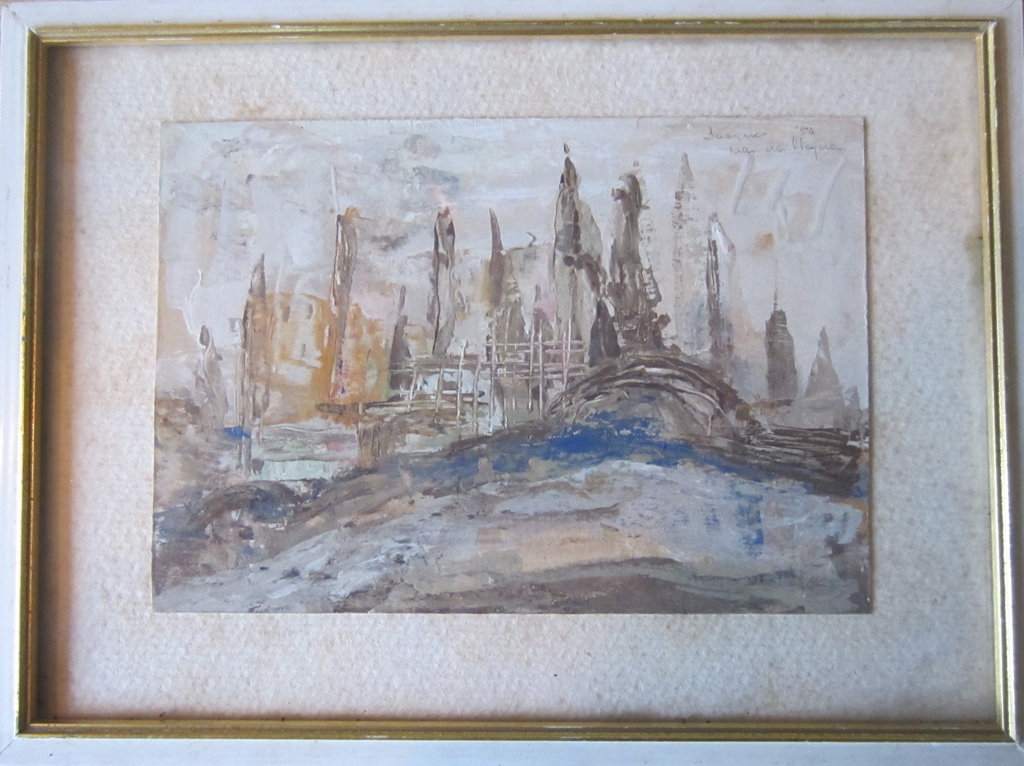 JCJ VANDERHEYDEN  OLIE OP PAPIER COLLECTOR'S ITEM 1954  kopen? Bied vanaf 1!