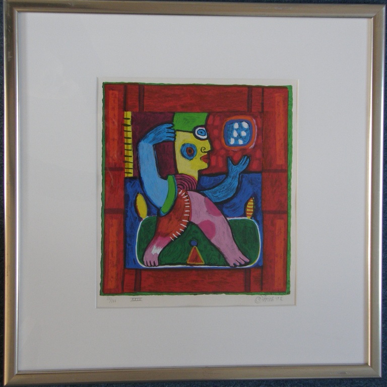 Clemens Briels: Zeefdruk, genummerd en met potlood gesigneerd verkocht voor € 95!