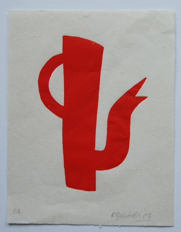 Klaas Gubbels houtdruk 'Oranje kan' - 2007 kopen? Bied vanaf 195!