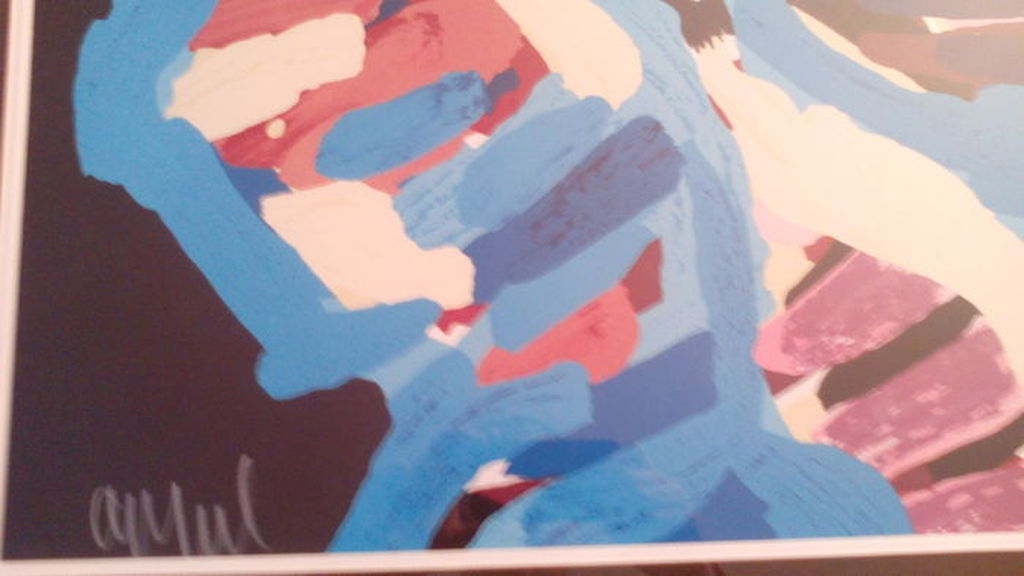 Karel Appel zeefdruk Mooi vrolijk werk uit de Streepjes serie, handgesigneerd. kopen? Bied vanaf 1!