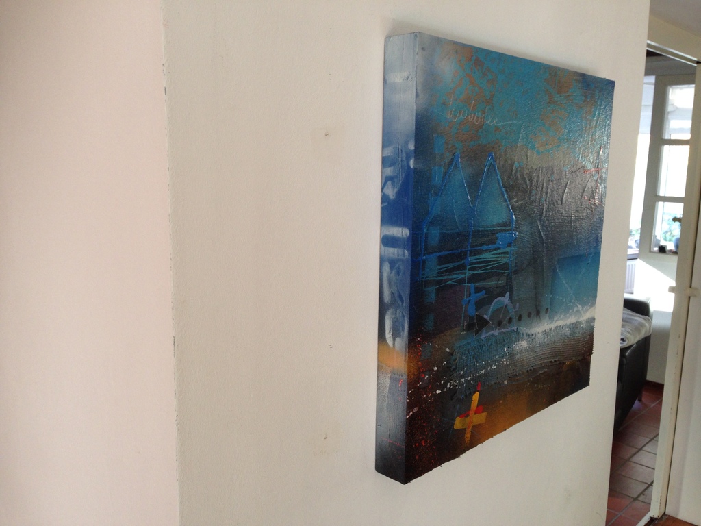 theo koster ,gemengde techniek op linnen, op paneel ,down by the riverside  kopen? Bied vanaf 175!