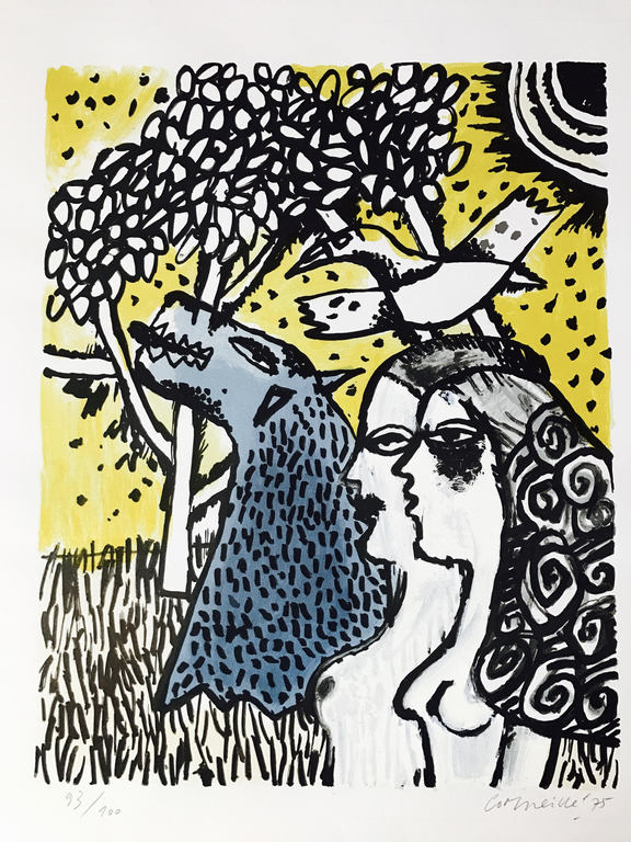 Corneille - le chien bleu - 69 x49 cm - 1975 kopen? Bied vanaf 295!