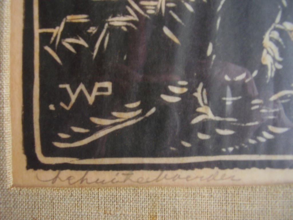Joseph van de Wall Perne: houtsnede op Japans papier, Schuitevoerder kopen? Bied vanaf 45!