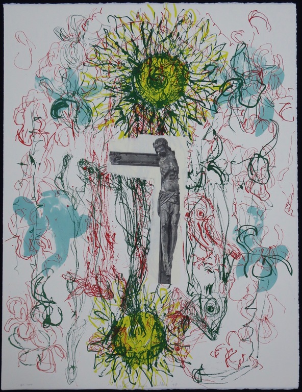 Marc Mulders: Zeefdruk en collage, Vallen verkocht voor € 250!