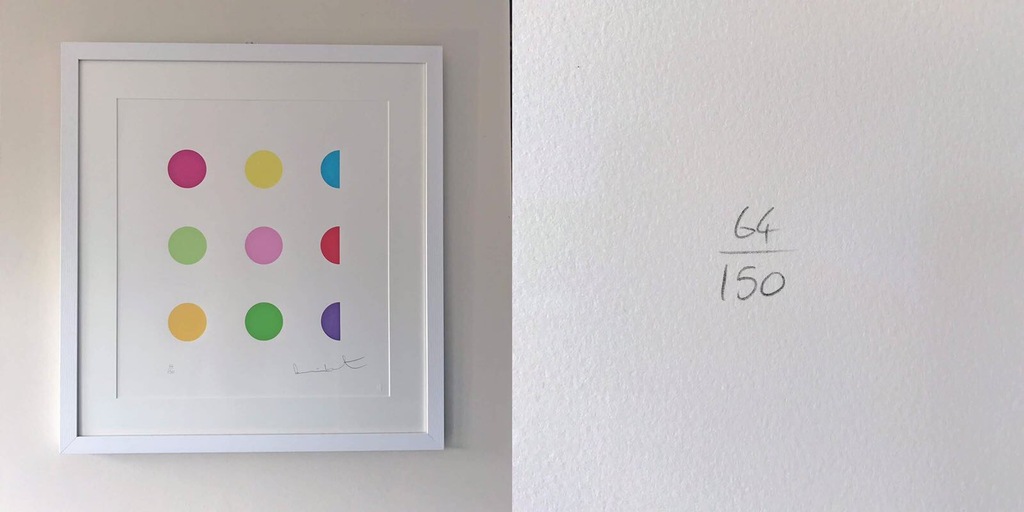 Damien Hirst: N-Methyl L-Aspartic Acid, 2011, Zilvergelatinedruk, editie 64/150 verkocht voor € 2999!