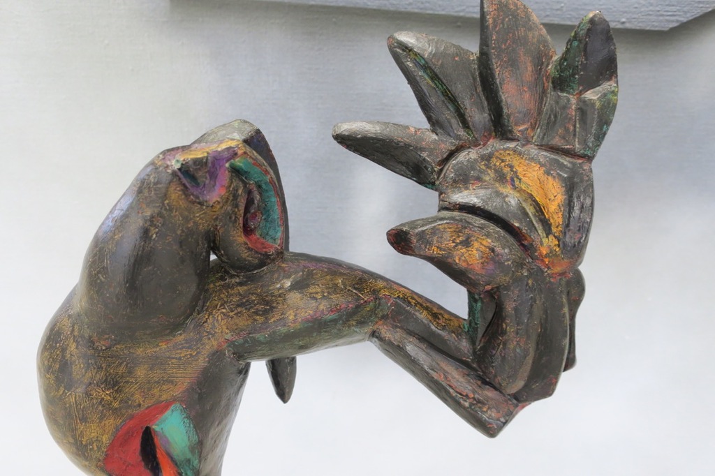 Frits Kloppers: Gepatineerd en handbeschilderd betongips, Gerechtigheid kopen? Bied vanaf 160!