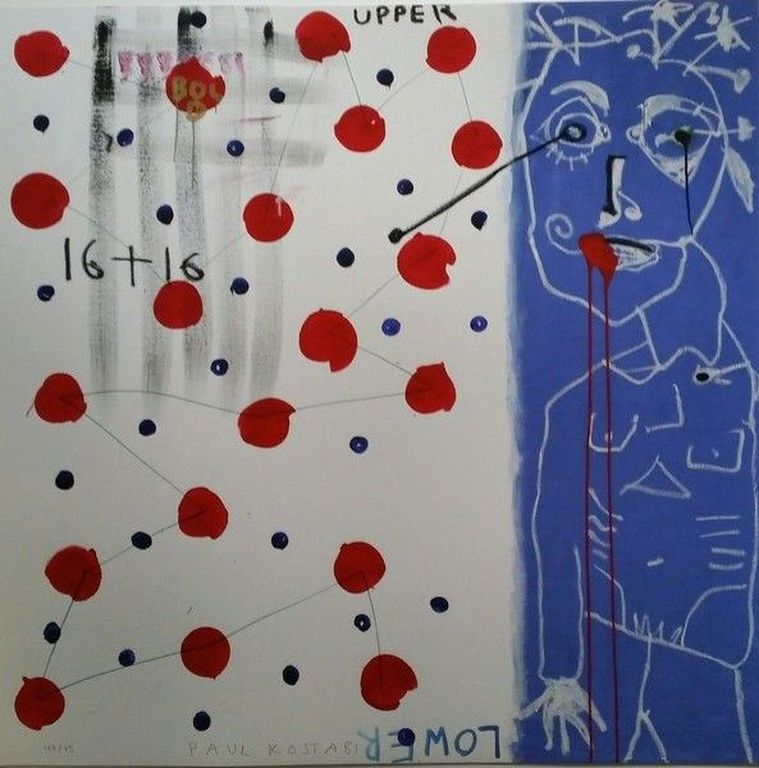 Paul Kostabi. 32 (16 + 16) Giclee 2014. Handgesigneerd/genummerd Oplage 75 expl. verkocht voor € 87!