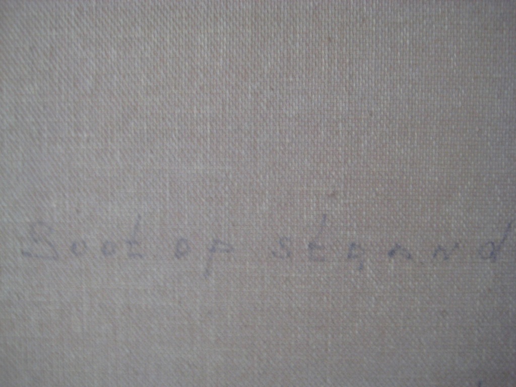 Jan Kelderman; Olieverf op doek; boot op strand  kopen? Bied vanaf 35!