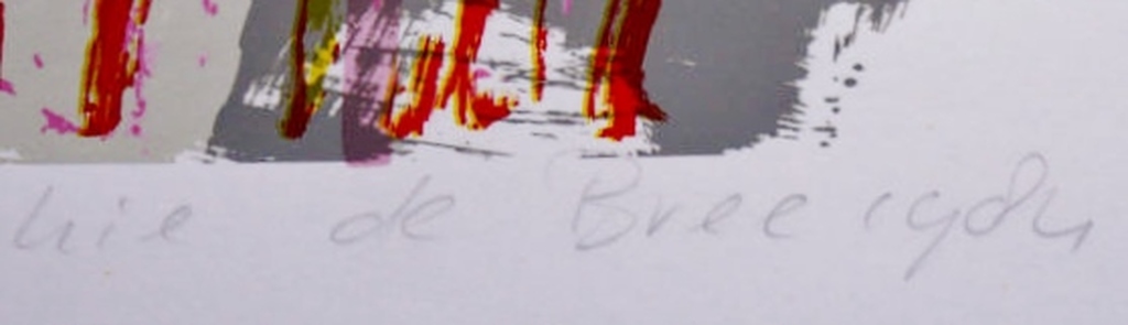 Lukie de Bree: Zeefdruk, Tulpen, Gesigneerd, 1984 kopen? Bied vanaf 45!