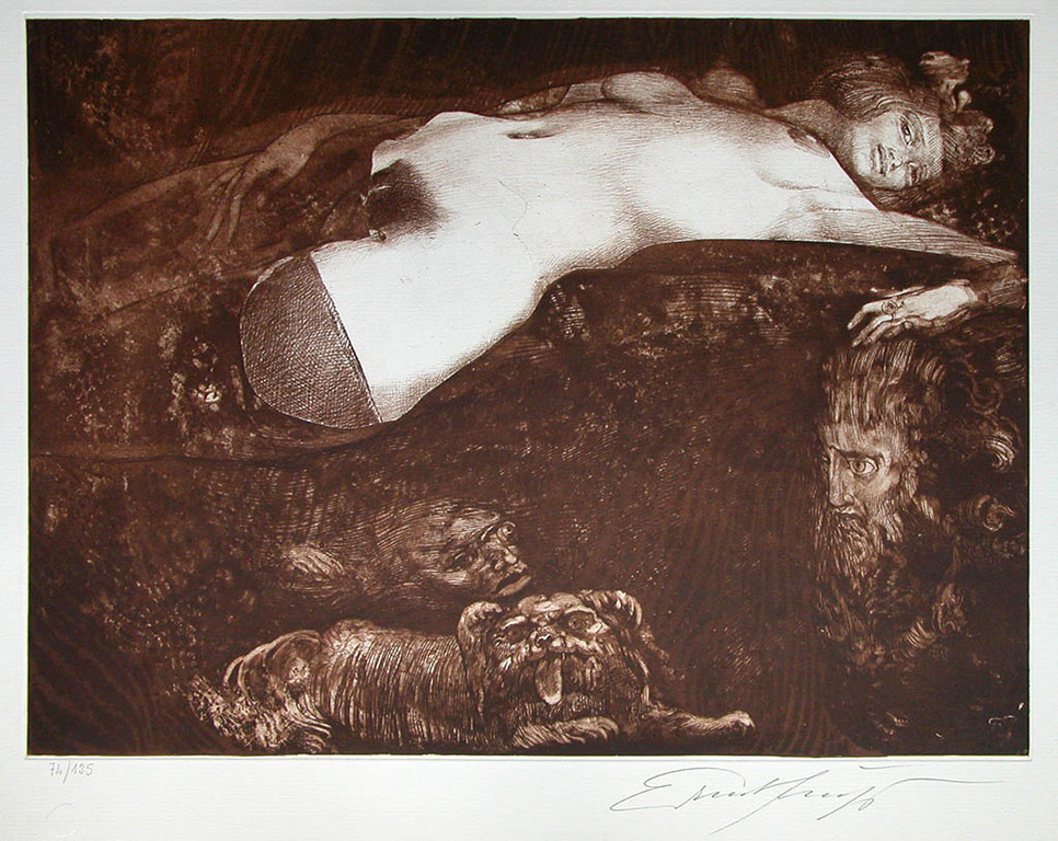 ‘Salome’, originele ets/aquatint, gesigneerd, 1991, ed. 125 + LXV  met Certificaat verkocht voor € 175!