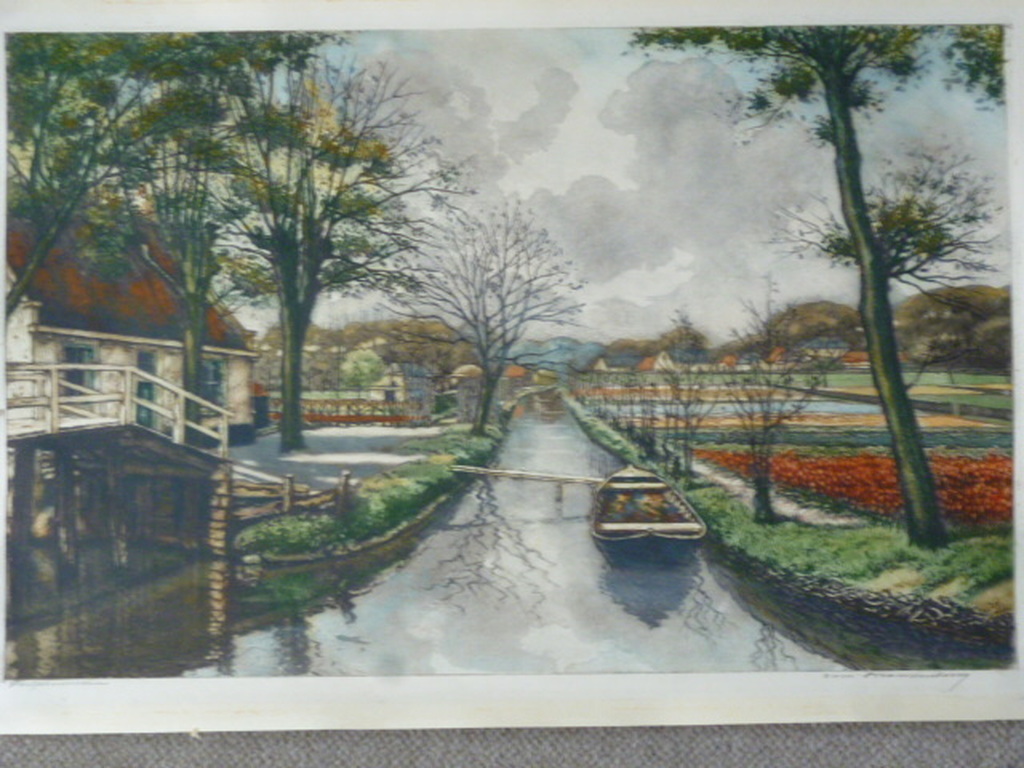 Cornelis Brandenburg - kleurenets - Tulpenveld kopen? Bied vanaf 140!