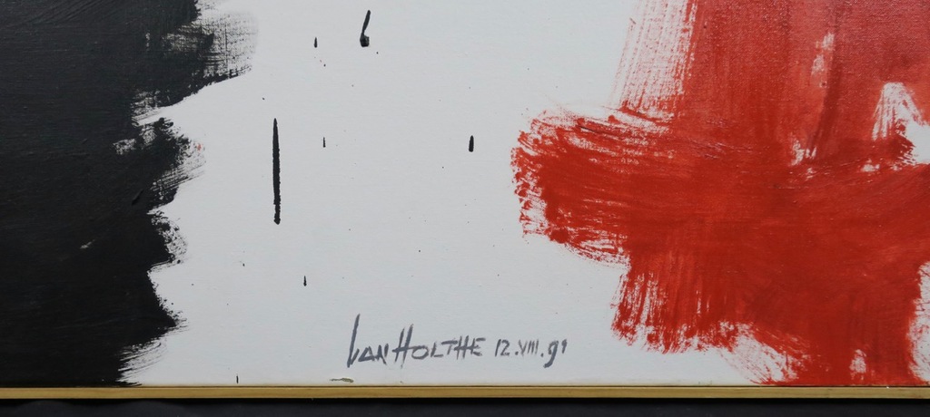 Jan van Holthe: Olieverf op doek, Rouge-Noir-Blue - Ingelijst (Groot) kopen? Bied vanaf 150!