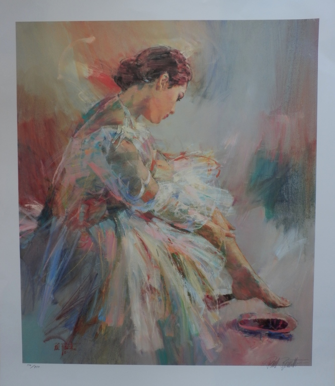 PAUL ROUWETTE  Gr Giclee   BALLERINA Handgesigneerd  IMPRESSIONISTISCHE STIJL verkocht voor € 60!