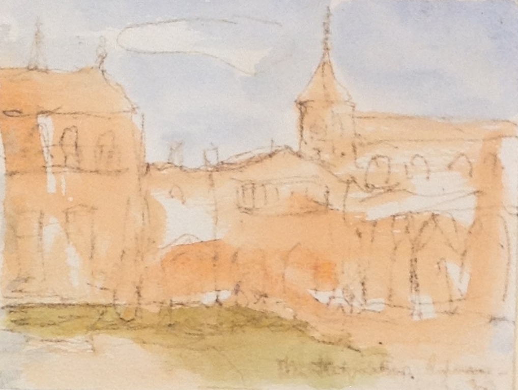 Theo Swagemakers, Stadsgezicht Rome, aquarel verkocht voor € 90!