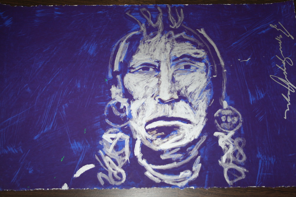 Espen Greger Hagen, zeefdruk, Titel Indian Chief Blue kopen? Bied vanaf 60!
