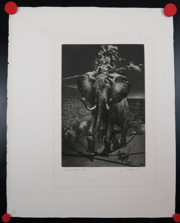 Jan Hurx: Ets, aquatint, Olifant kopen? Bied vanaf 1!