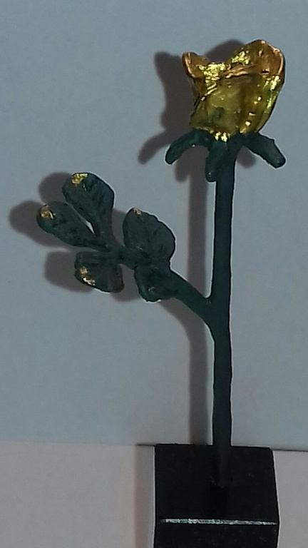 Uniek verbronsde sculptuur      * DE GOUDEN ROOS *     kopen? Bied vanaf 15!