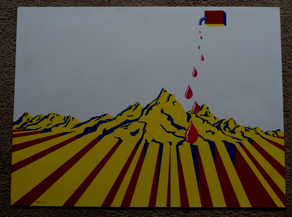 Etienne Elias, zeefdruk: Moonlandscape, handgesigneerd en genummerd kopen? Bied vanaf 75!