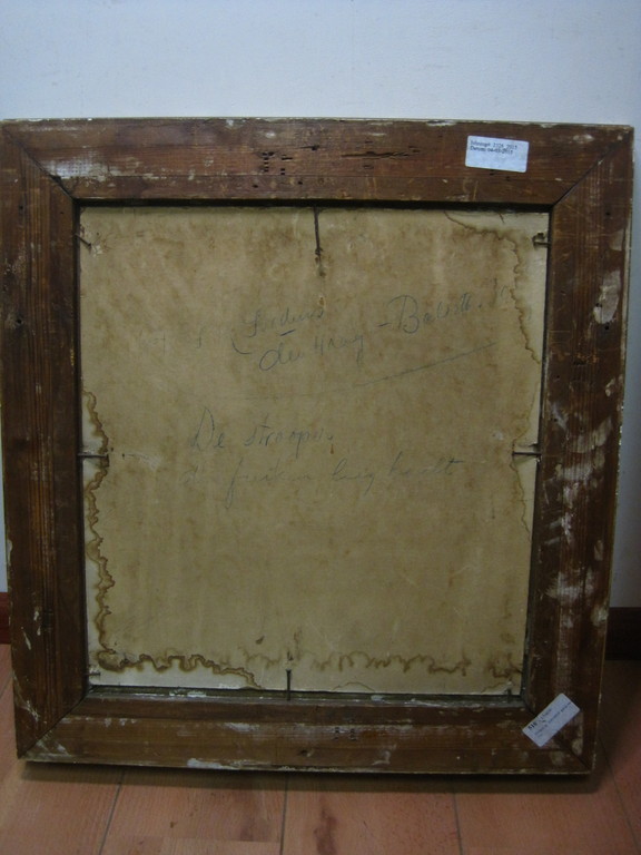 Zeer zeldzaam olievrf "Stroper bij nacht" van Barend "Tuschinski" Jordens  kopen? Bied vanaf 1!