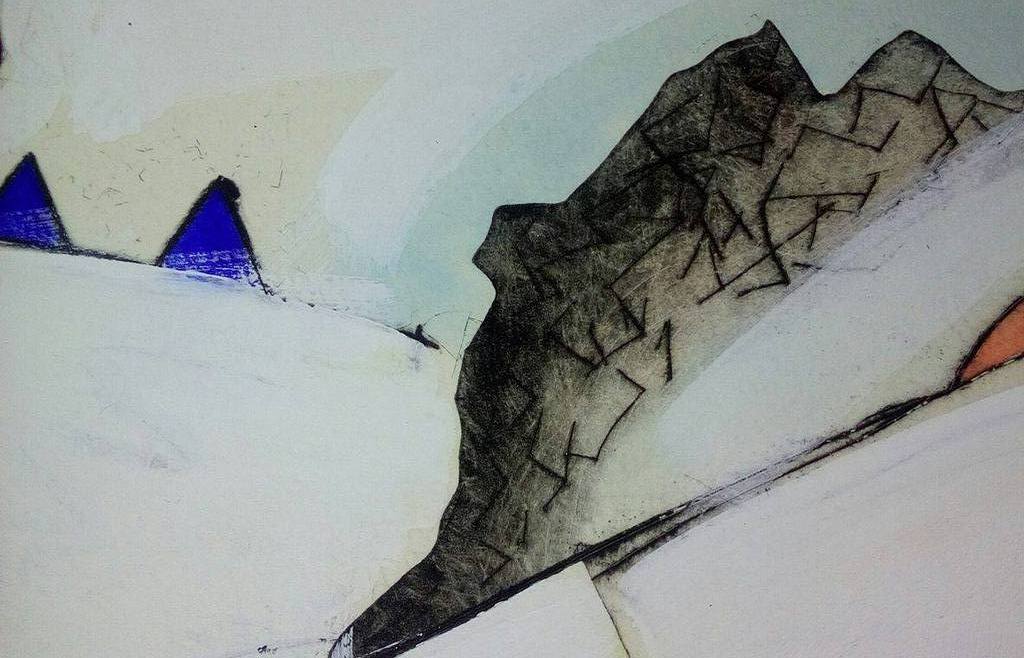 Holly Witteveen: ingekleurde ets - Dynamisch met dekwit kopen? Bied vanaf 1!