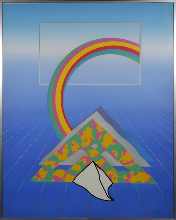 Anthony Benjamin: Zeefdruk, Abstracte compositie - Ingelijst (Groot) kopen? Bied vanaf 20!