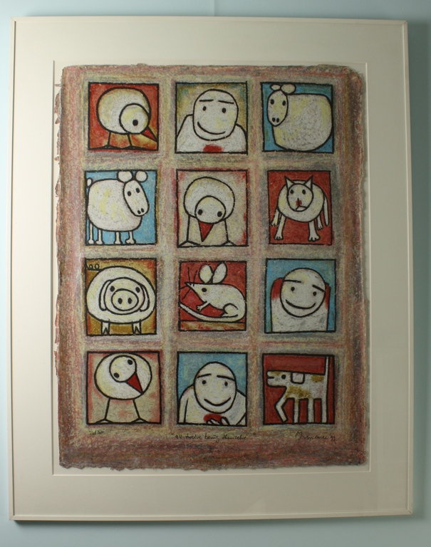 Hans Innemee, zeefdruk, 1999, 'All twelve being themselve' kopen? Bied vanaf 500!